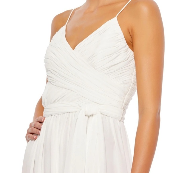 Mac Duggal 2651 NWT Ruched Sleeveless Tie Jumpsuit - Picture 2 of 6